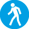 Знак M10 Проход здесь (пленка 200х200 мм)