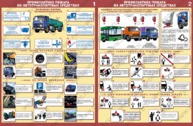 Плакаты Профилактика пожара на автотранспортных средствах